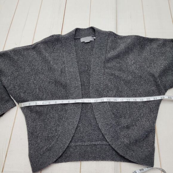 Anthropologie Rhea cropped gray cardigan cocoon sweater - Picture 4 of 10
